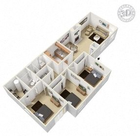 The Forest at Duck Creek 3 bedroom 2 bathroom floor plan